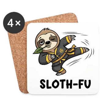 Kung-Fu Nap Master - Coasters (set of 4) - white - Front
