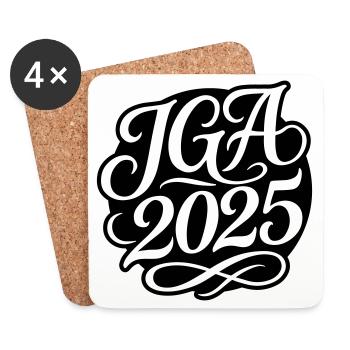 Jga 2025 Enterrement de vie de garçon - Dessous de verre (lot de 4) - blanc - Devant