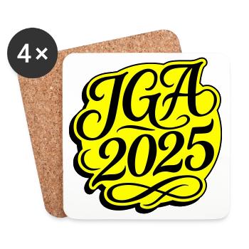 Jga 2025 Junggesellenabschied - Untersetzer (4er-Set) - Weiß - Vorne