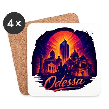 Odessa City Ukraine Pearl by the Sea Gift - Coasters (set of 4) - white - Front
