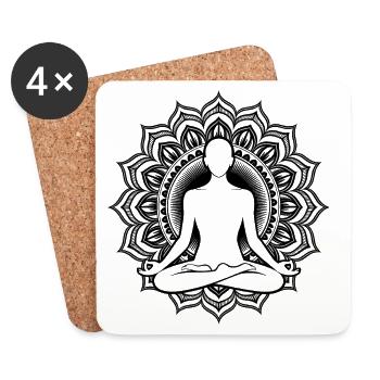 Spirituelle energie chakra - Untersetzer (4er-Set) - Weiß - Vorne