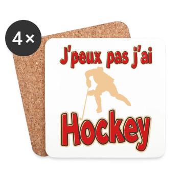 Impossible Hockey: Die Eiskönigin Herausforderung - Untersetzer (4er-Set) - Weiß - Vorne