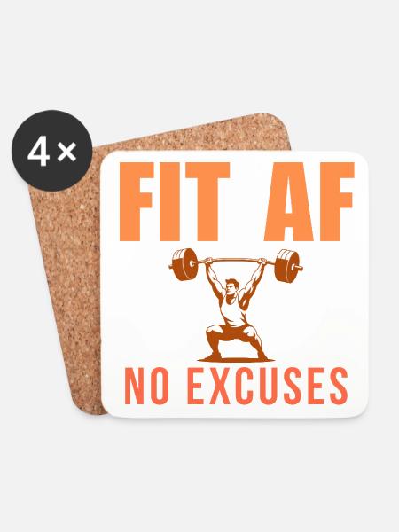 Motivation zum Krafttraining - Untersetzer (4er-Set) - Weiß