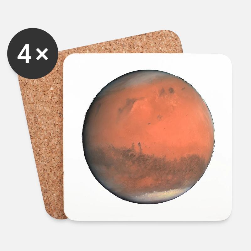 Mars - Untersetzer (4er-Set) - Weiß