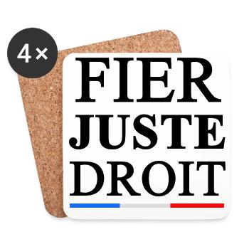 FIER_JUSTE_DROIT - Dessous de verre (lot de 4) - blanc - Devant
