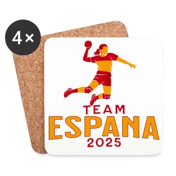 Handball World Cup 2025 Spain Pullover Hoodie - Coasters (set of 4) - white - Front