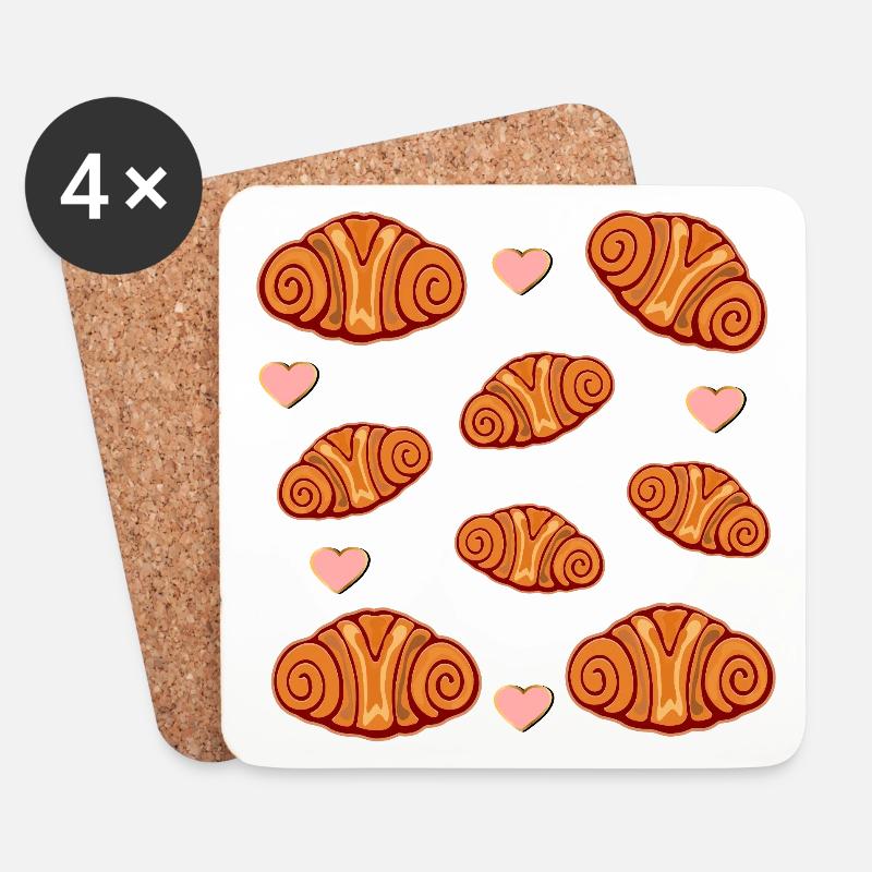 FRANZBRÖTCHEN LIEBEN HAMBURG SNACK - Untersetzer (4er-Set) - Weiß