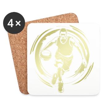 Basketball Player Basketball Player Silhouette - Coasters (set of 4) - white - Front