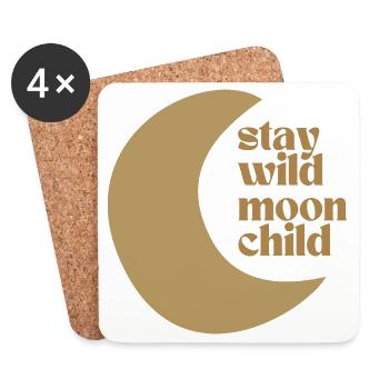 Séjour Wild Moon Child - Dessous de verre (lot de 4) - blanc - Devant