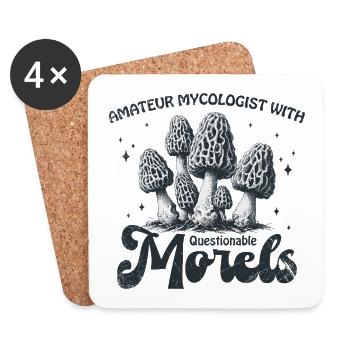 Amateur Mycologist With Questionable Morels - Untersetzer (4er-Set) - Weiß - Vorne