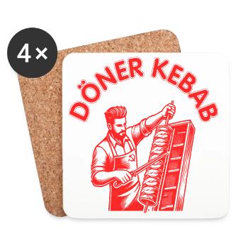 Doner kebab - Coasters (set of 4) - white - Front