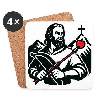 Legendary figure of Switzerland - Coasters (set of 4) - white - Front
