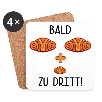 GROSSESSE BÉBÉ ANNONCE FRANZBRÖTCHEN - Dessous de verre (lot de 4) - blanc - Devant