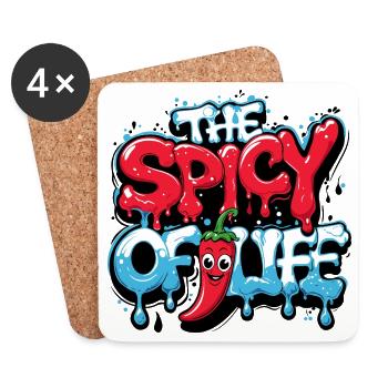 THE SPICY OF LIFE - Coasters (set of 4) - white - Front