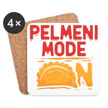 Pelmeni Mode On Pelmenis - Untersetzer (4er-Set) - Weiß - Vorne
