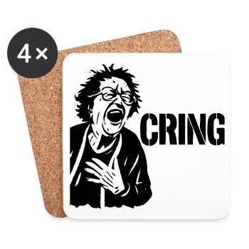 Cring Granny - Coasters (set of 4) - white - Front