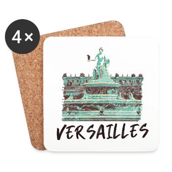 Berühmter Barockbrunnen von Versailles - Untersetzer (4er-Set) - Weiß - Vorne