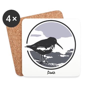 HGWILD - Dunlin - Coasters (set of 4) - white - Front