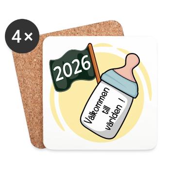 Welcome to the World 2026 - Coasters (set of 4) - white - Front