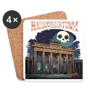 Halloween Town Berlin Halloween Party - Coasters (set of 4) - white - Front
