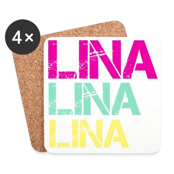 LINA Neon Triptych - Untersetzer (4er-Set) - Weiß - Vorne