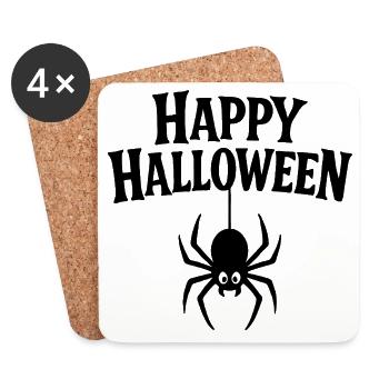 Conception de joyeux Halloween - Dessous de verre (lot de 4) - blanc - Devant