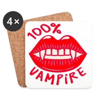 100% Vampires - Coasters (set of 4) - white - Front