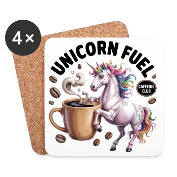Unicorn Fuel Coffee Magic - Coasters (set of 4) - white - Front