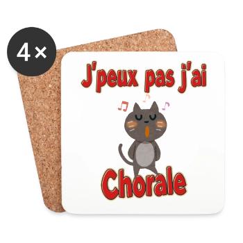 Choral Chat: I Can't I Have Choir - Coasters (set of 4) - white - Front