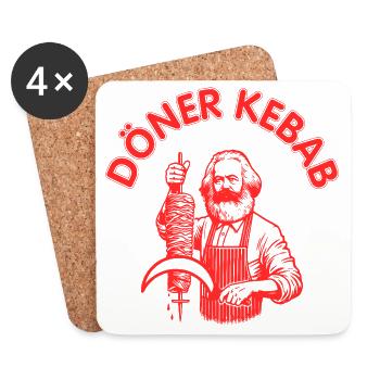 Doner kebab - Coasters (set of 4) - white - Front