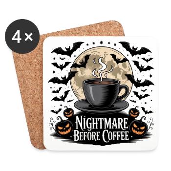 Nightmare Before Coffee - Coasters (set of 4) - white - Front