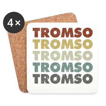 Tromso - Norway - Norge - Norwegen - Skandinavien - Untersetzer (4er-Set) - Weiß - Vorne