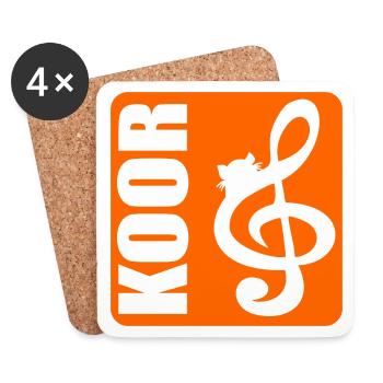 CHOIR Domestic cats - Coasters (set of 4) - white - Front