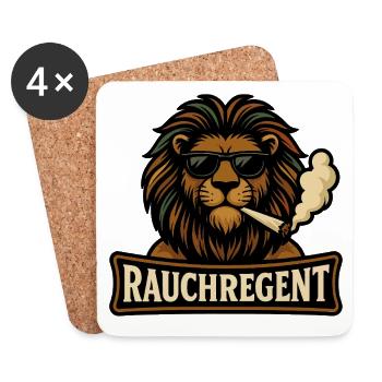 Reggae Lion with Sunglasses - Coasters (set of 4) - white - Front