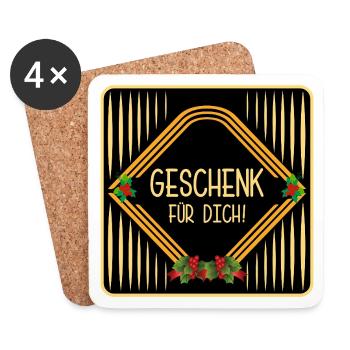 CADEAU DE NOËL POUR VOUS - Dessous de verre (lot de 4) - blanc - Devant