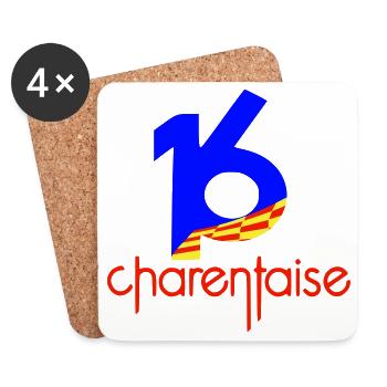 Departement 16 Charentaise - Untersetzer (4er-Set) - Weiß - Vorne