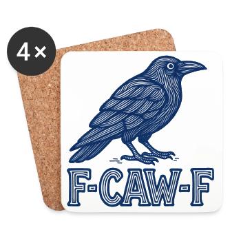 Blue Crow F-Caw-F Vintage Tee - Coasters (set of 4) - white - Front