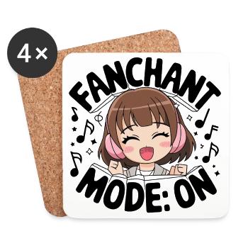 K-Pop Fanchant Korea Musik - Untersetzer (4er-Set) - Weiß - Vorne