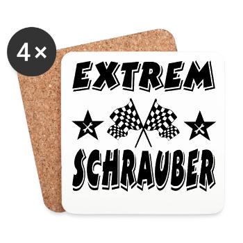 Schrauber - Untersetzer (4er-Set) - Weiß - Vorne