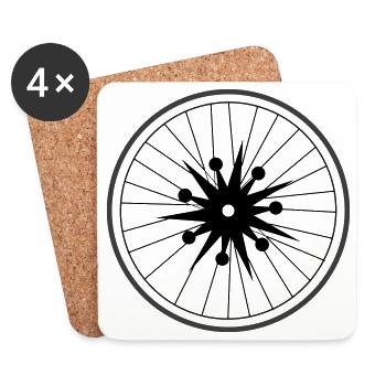 Roue Big Bang de Cean - Dessous de verre (lot de 4) - blanc - Devant