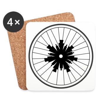 Snowflake wheel by Cean - Coasters (set of 4) - white - Front