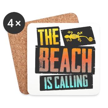 La plage vous appelle - Dessous de verre (lot de 4) - blanc - Devant