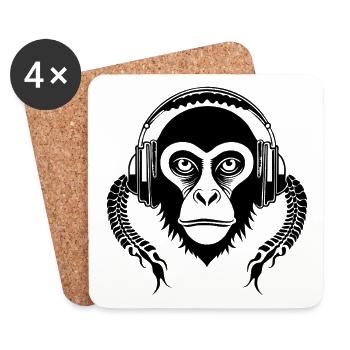Monkey Head Dynamics City Sound Beat Edition Shirt - Coasters (set of 4) - white - Front