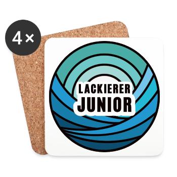 Peintre Junior Enfant Progéniture Successeur Stagiaire - Dessous de verre (lot de 4) - blanc - Devant