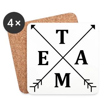 Team - Coasters (set of 4) - white - Front