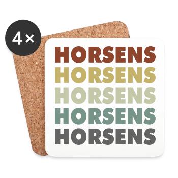 Horsens - Denmark - Dänemark - Skandinavien - Untersetzer (4er-Set) - Weiß - Vorne