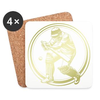 Cricket Silhouette - Dessous de verre (lot de 4) - blanc - Devant