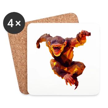 Polygon Orangutan Sprinter - Untersetzer (4er-Set) - Weiß - Vorne