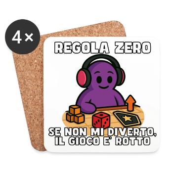 Règle zéro : S’amuser ou rompre - Dessous de verre (lot de 4) - blanc - Devant