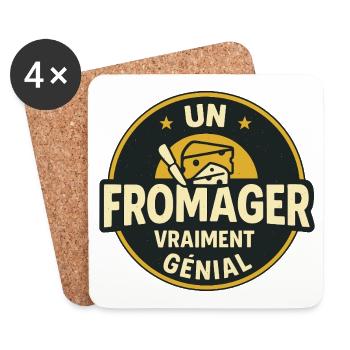 A really great cheesemonger - Coasters (set of 4) - white - Front